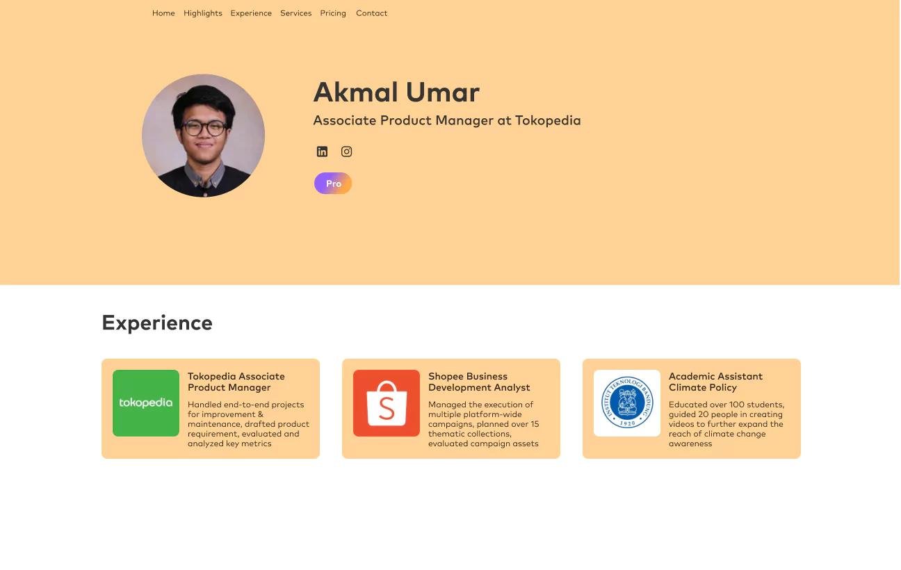 Top Star Akmal Umar Linkstar Profile Desktop